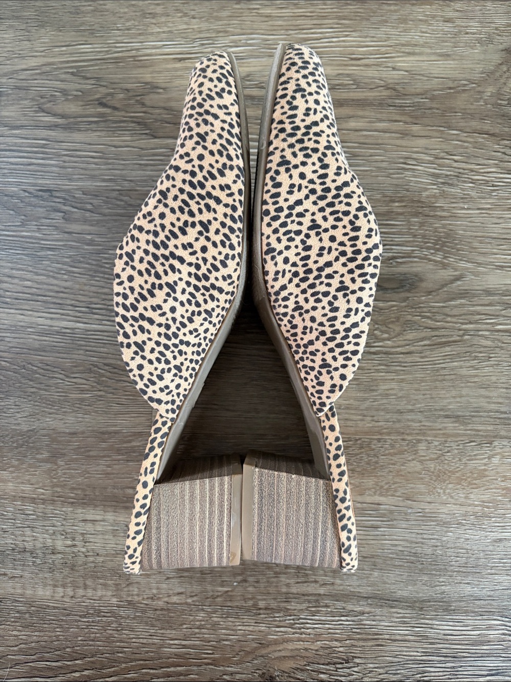 Report Leopard-Print Slip-On Mules - Tan and Black - Picture 3 of 7